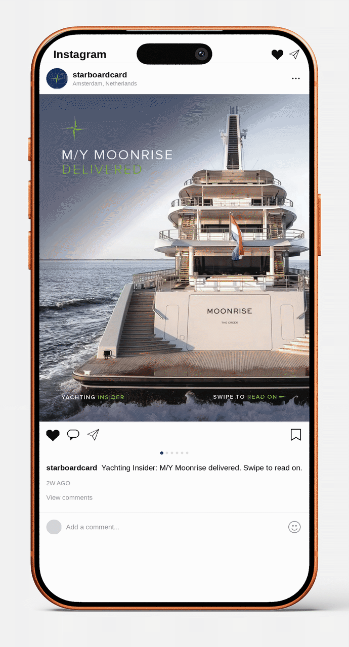 Yachting Insider M/Y Moonrise Delivered carousel post, animated