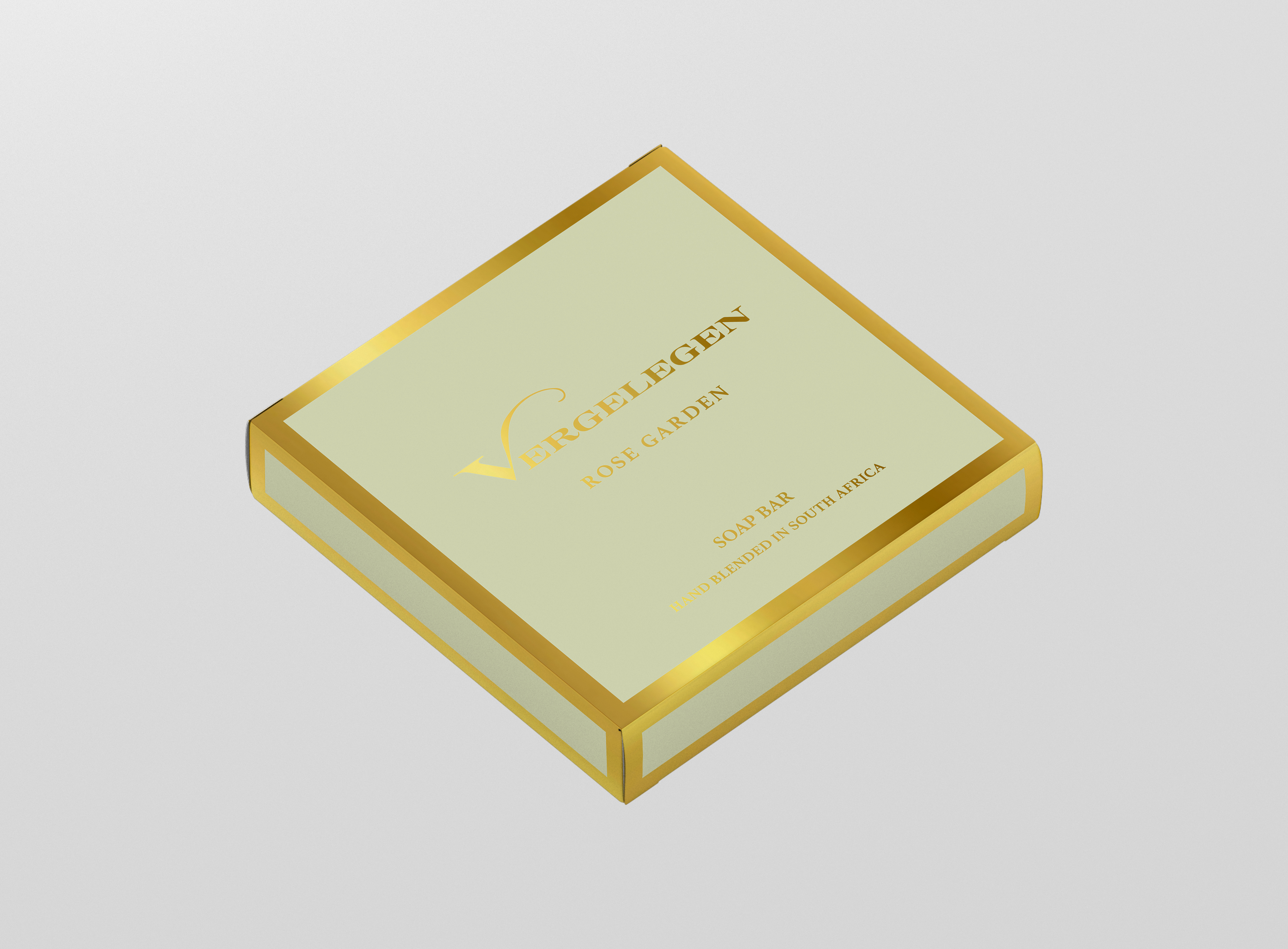 Vergelegen soap packaging, front