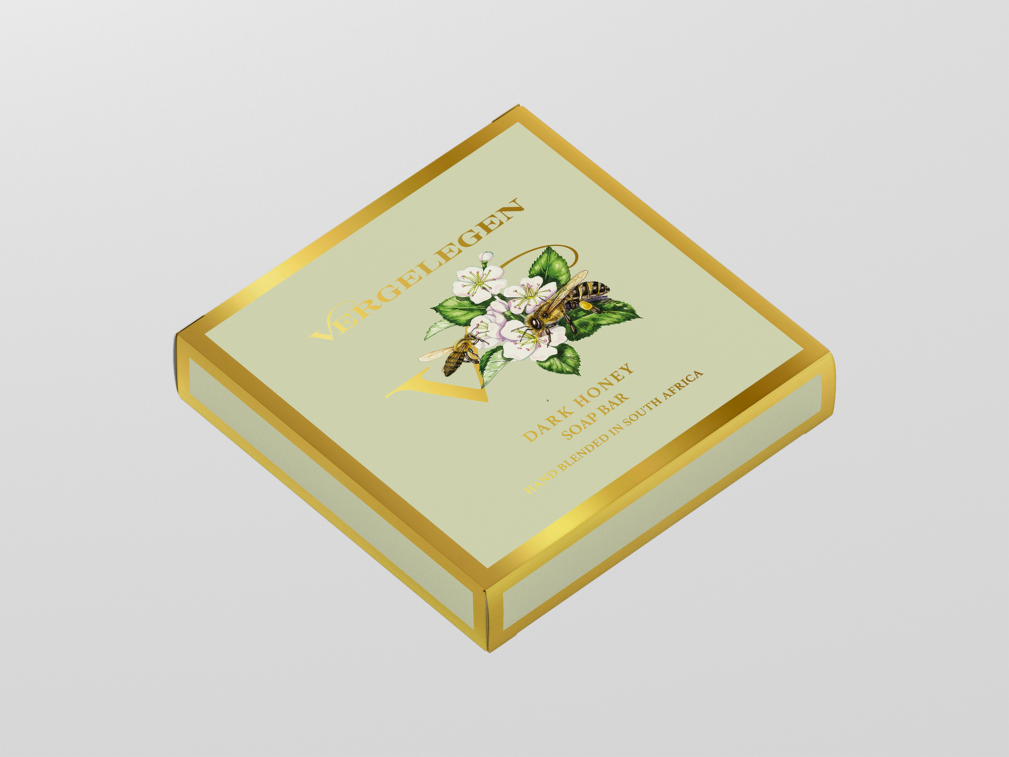 SOH Group packaging — Vergelegen Dark Honey soap box