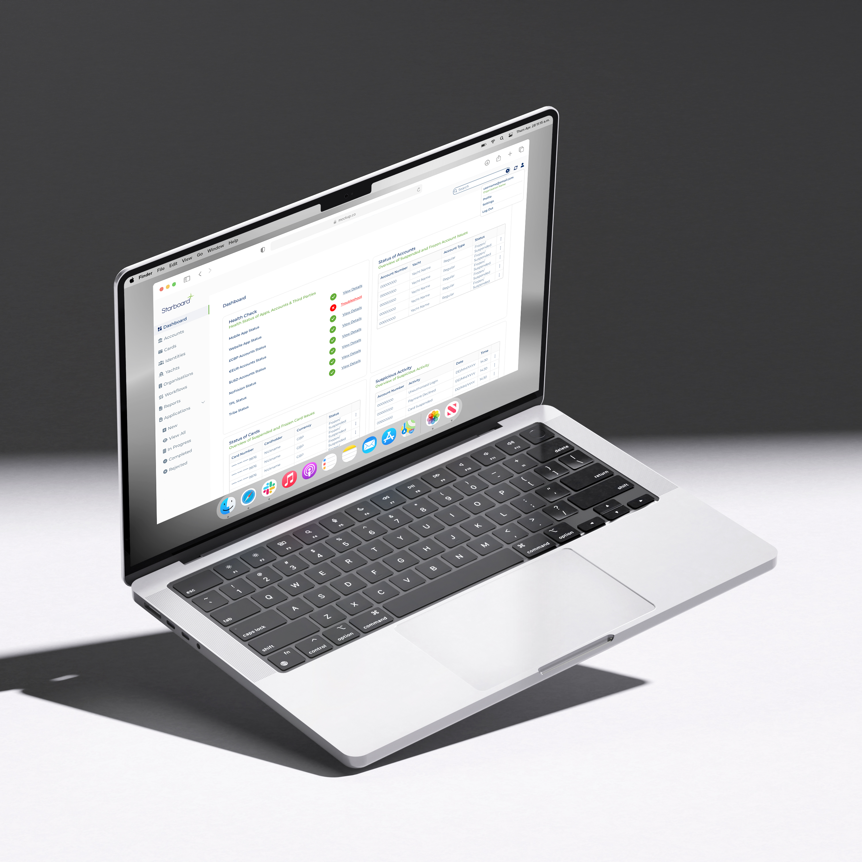 Starboard Card admin dashboard